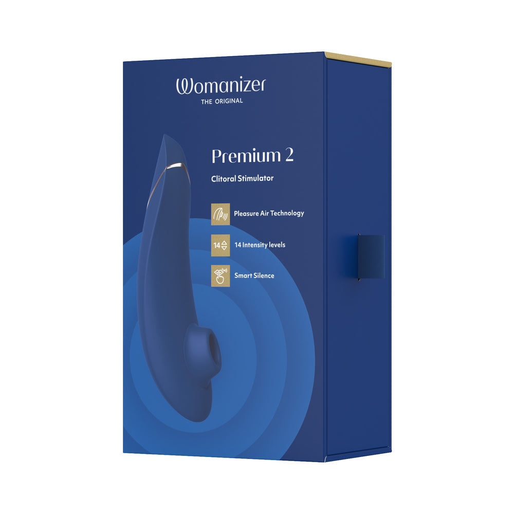 Womanizer Premium 2 Rechargeable Silicone Luxurious Pleasure Air Clitoral Stimulator