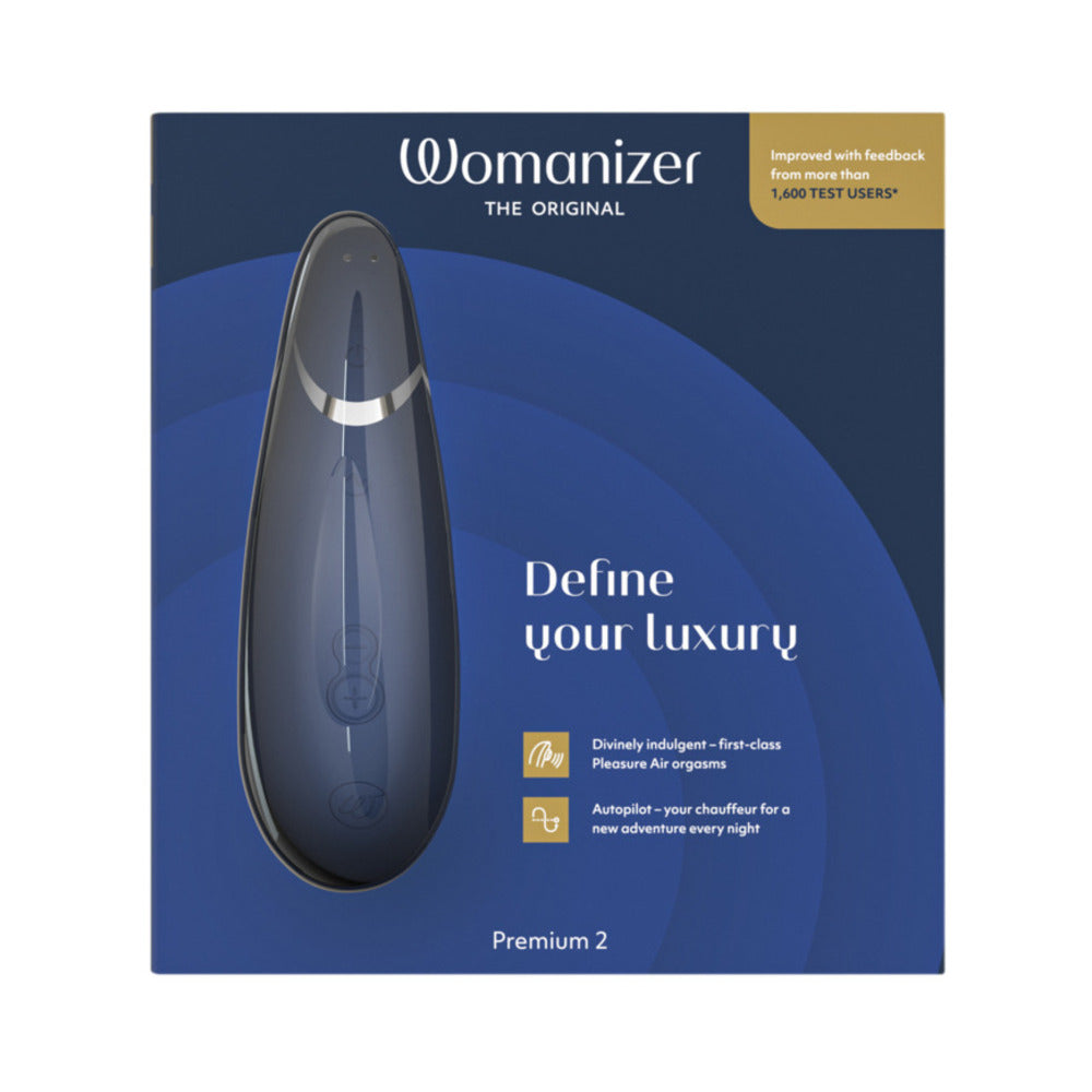 Womanizer Premium 2 Rechargeable Silicone Luxurious Pleasure Air Clitoral Stimulator